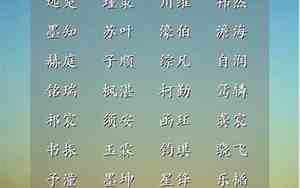 古诗词取名男孩阳刚大气